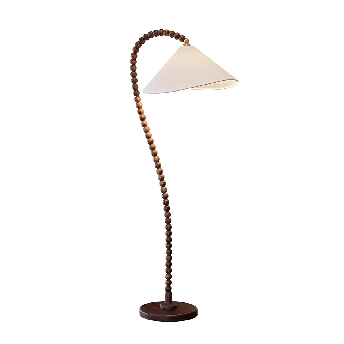 Wooden Bead Floor Lamp Model A ? 21.7″ x H 66.9″ / Walnut Color / US Plug Floor lamp