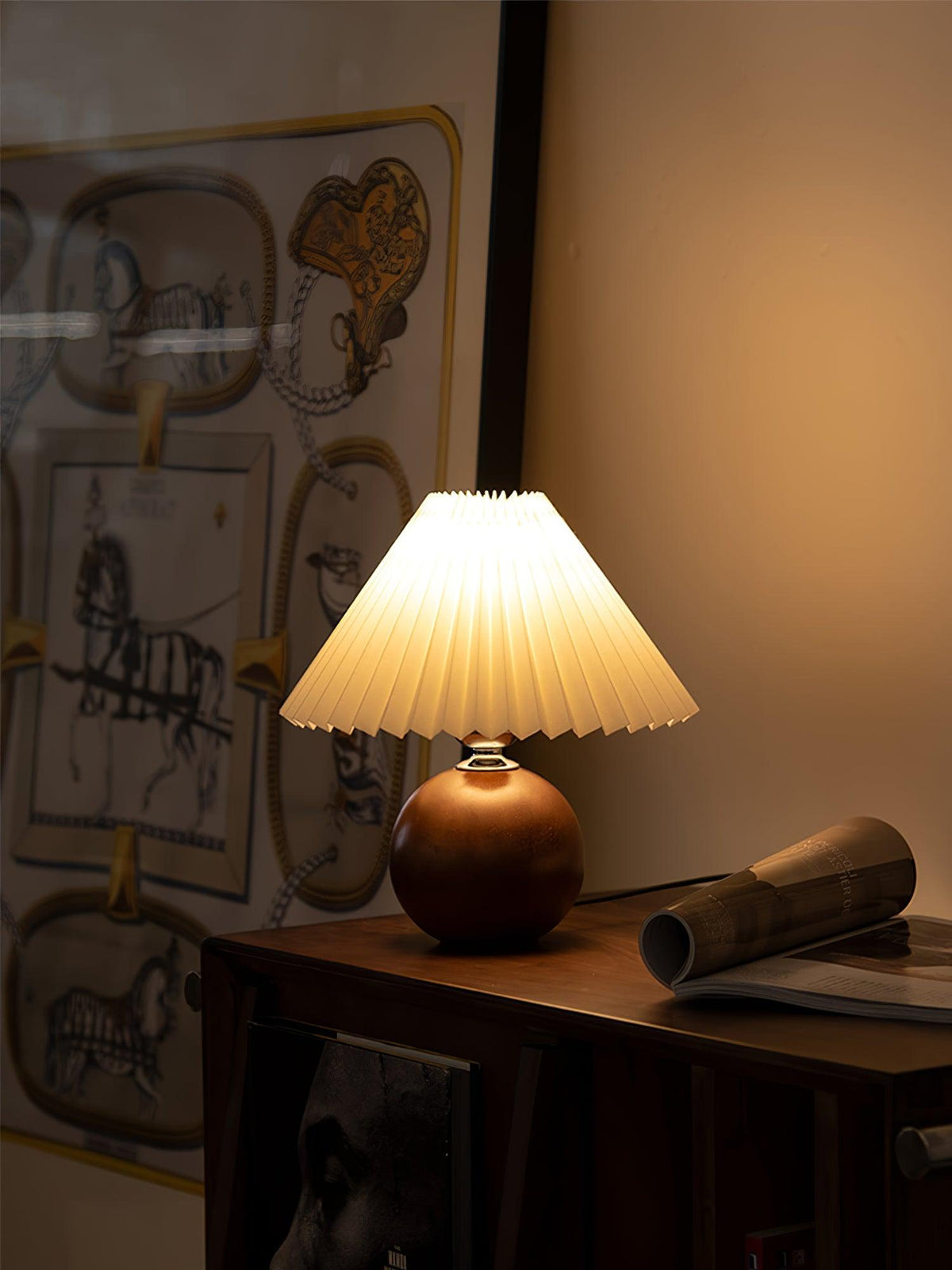 Wooden Pleated Table Lamp Table lamp
