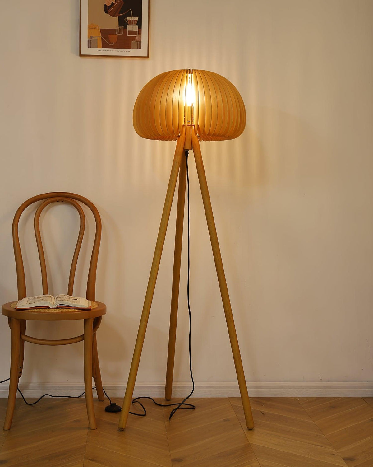 Wooden Pumpkin Floor Lamp Floor lamp