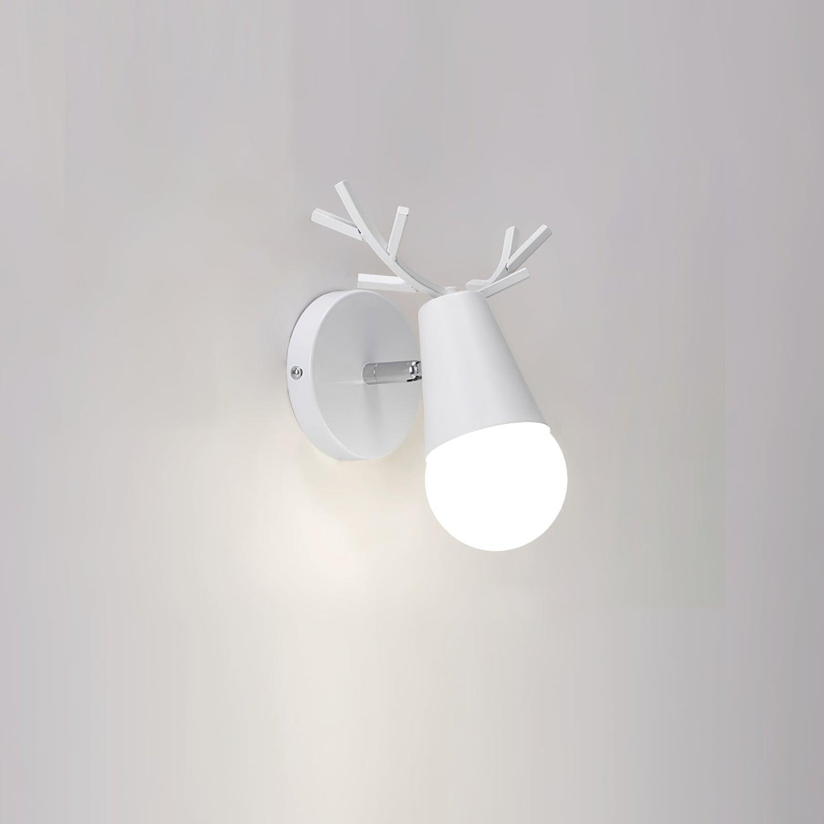 Yeknu Antler Wall Lamp ? 6.2″ x H 8.6″ / Dia 16cm x H 22cm / White Wall lamp
