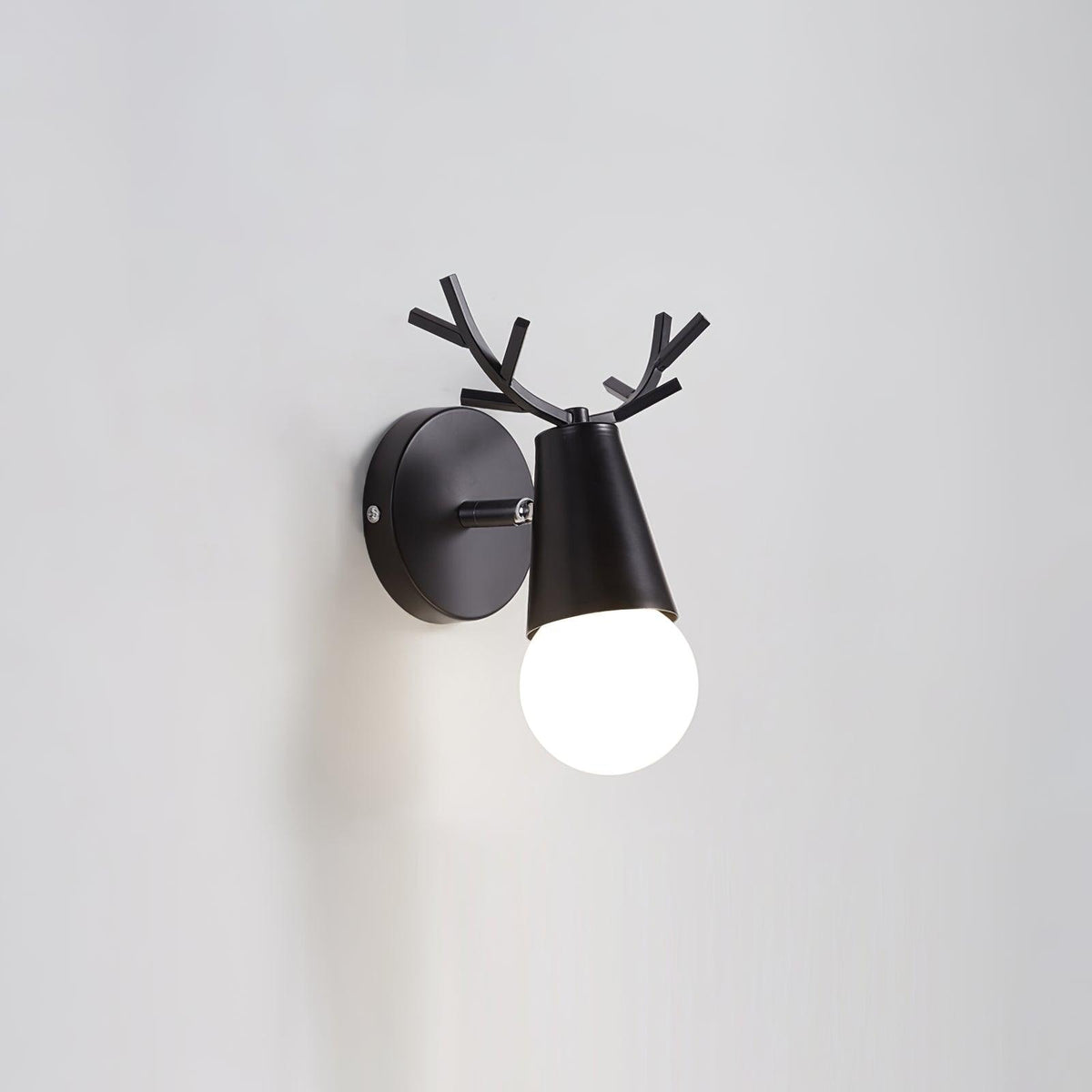 Yeknu Antler Wall Lamp ? 6.2″ x H 8.6″ / Dia 16cm x H 22cm / Black Wall lamp