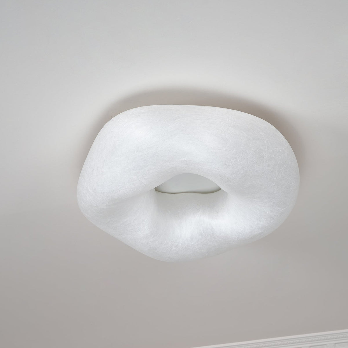 Yunduo Silk Ceiling Lamp ? 19.7″ x H 7″ / Dia 50cm x H 18cm (Power ~20W) / White / Warm Light Ceiling lamp