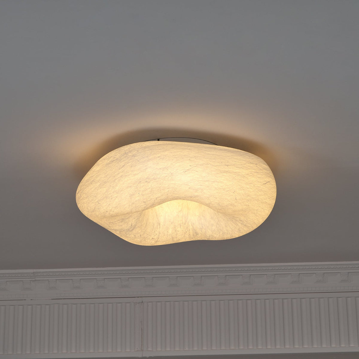 Yunduo Silk Ceiling Lamp ? 19.7″ x H 7″ / Dia 50cm x H 18cm (Power ~20W) / White / Warm Light Ceiling lamp