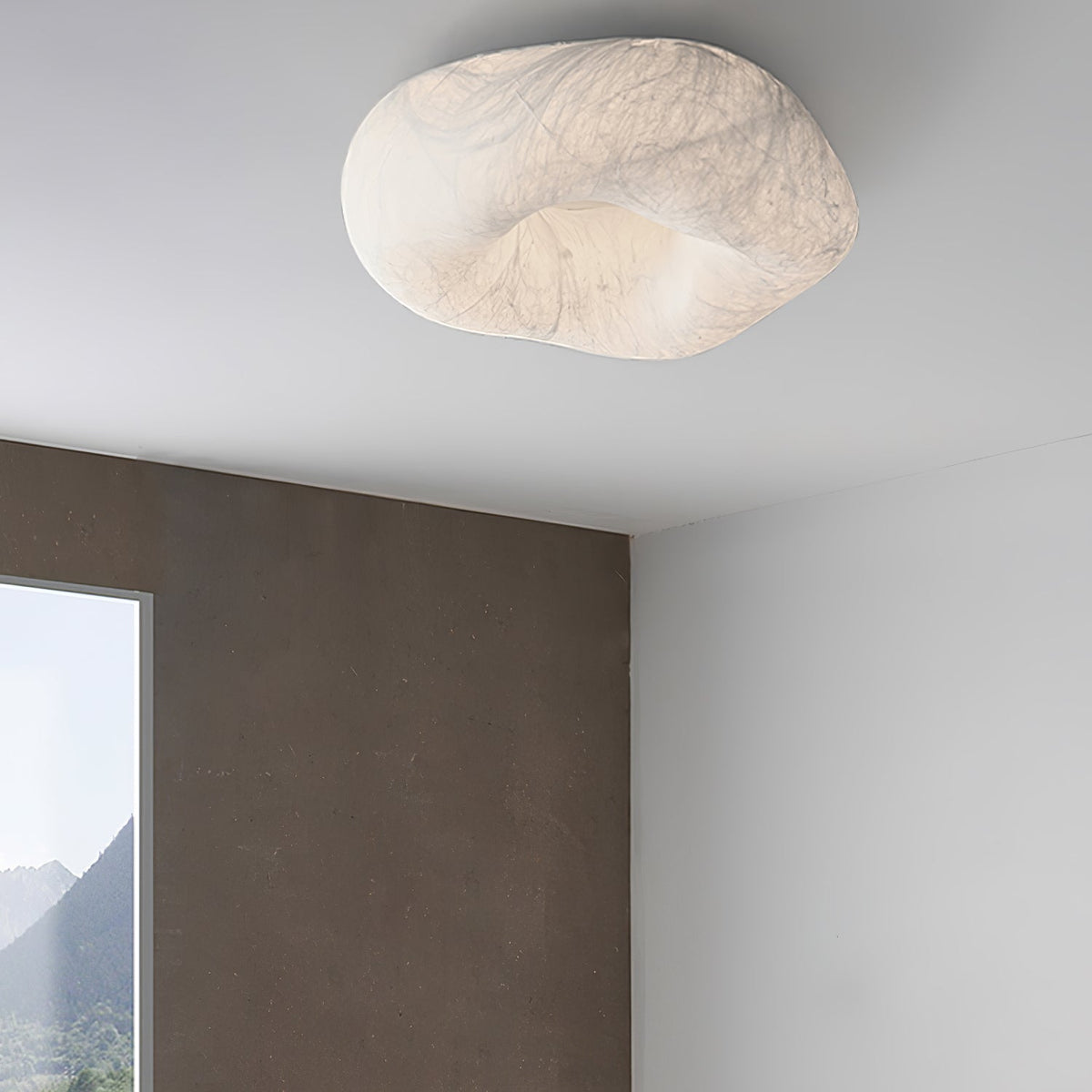 Yunduo Silk Ceiling Lamp ? 19.7″ x H 7″ / Dia 50cm x H 18cm (Power ~20W) / White / Warm Light Ceiling lamp