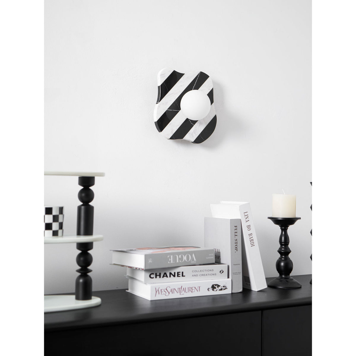 Zebra Marble Wall Lamp