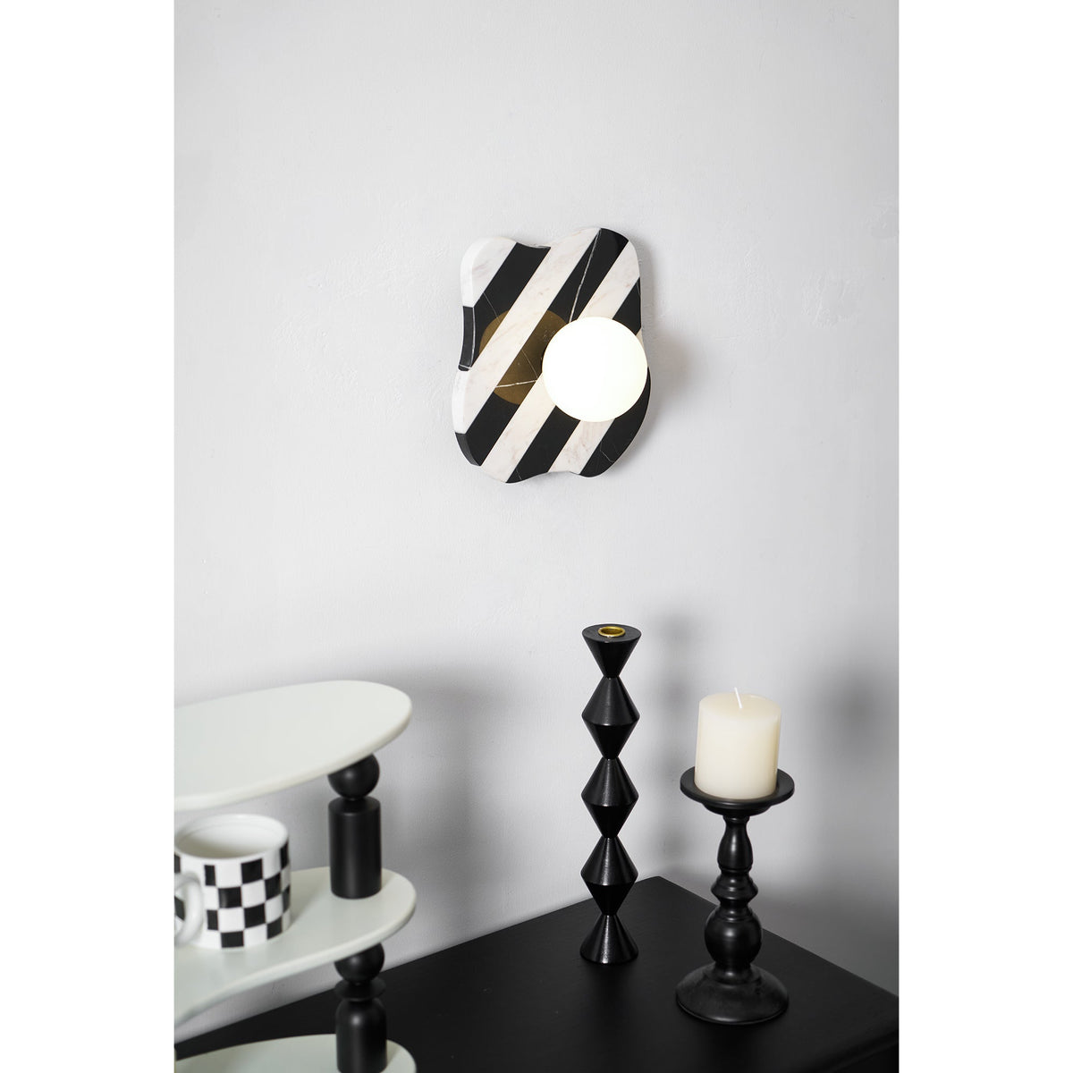 Zebra Marble Wall Lamp
