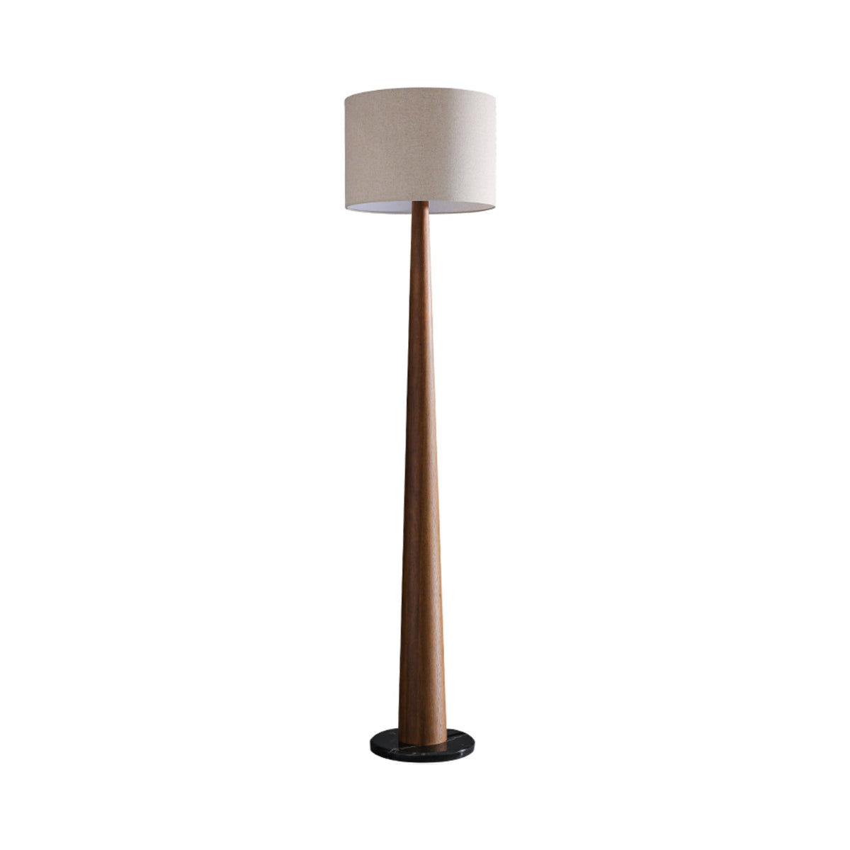 Zhanming Floor Lamp ∅ 19.7″ x H 84.6″ / Walnut Color / US Plug Floor lamp