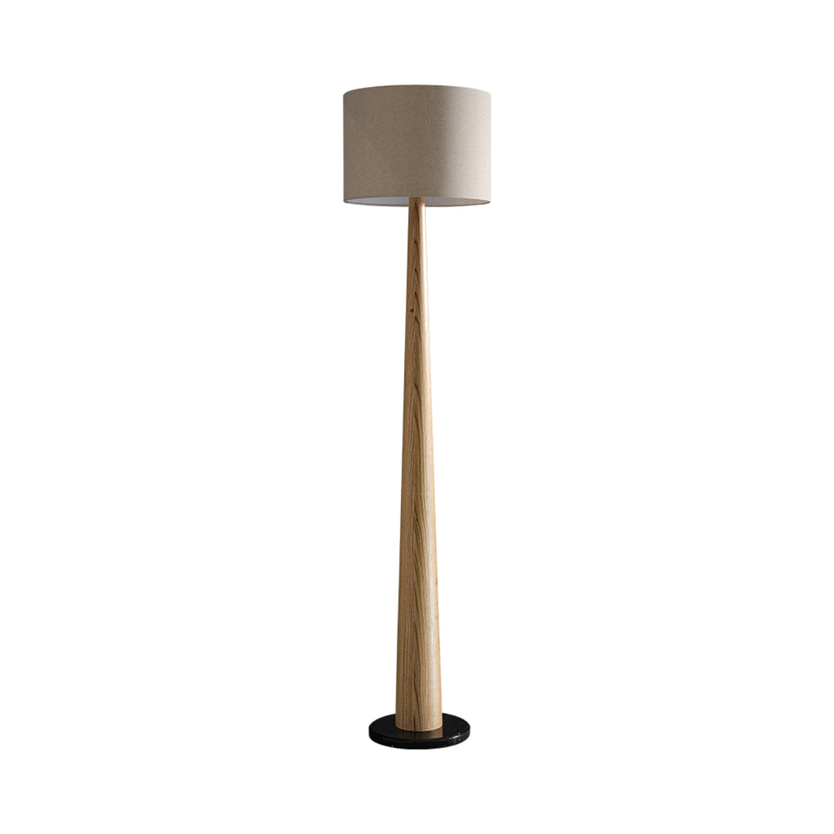 Zhanming Floor Lamp ∅ 19.7″ x H 84.6″ / Wood Color / US Plug Floor lamp
