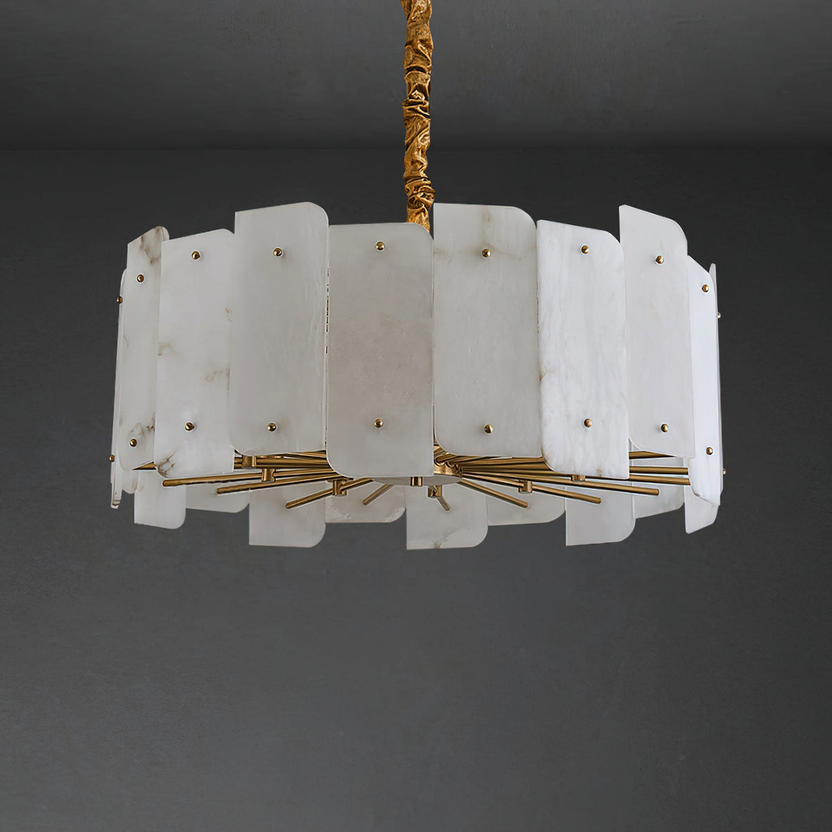 Zoe Tiered Alabaster Chandelier