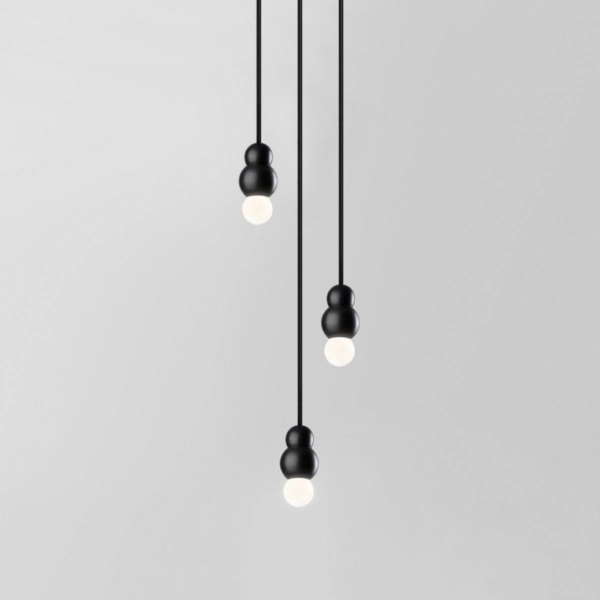 Ball Series Pendant Light 3heads ? 3.14″ x H 5.03″ / Dia 8cm x H 12.8cm / Black / Suspension Rod Pendant light