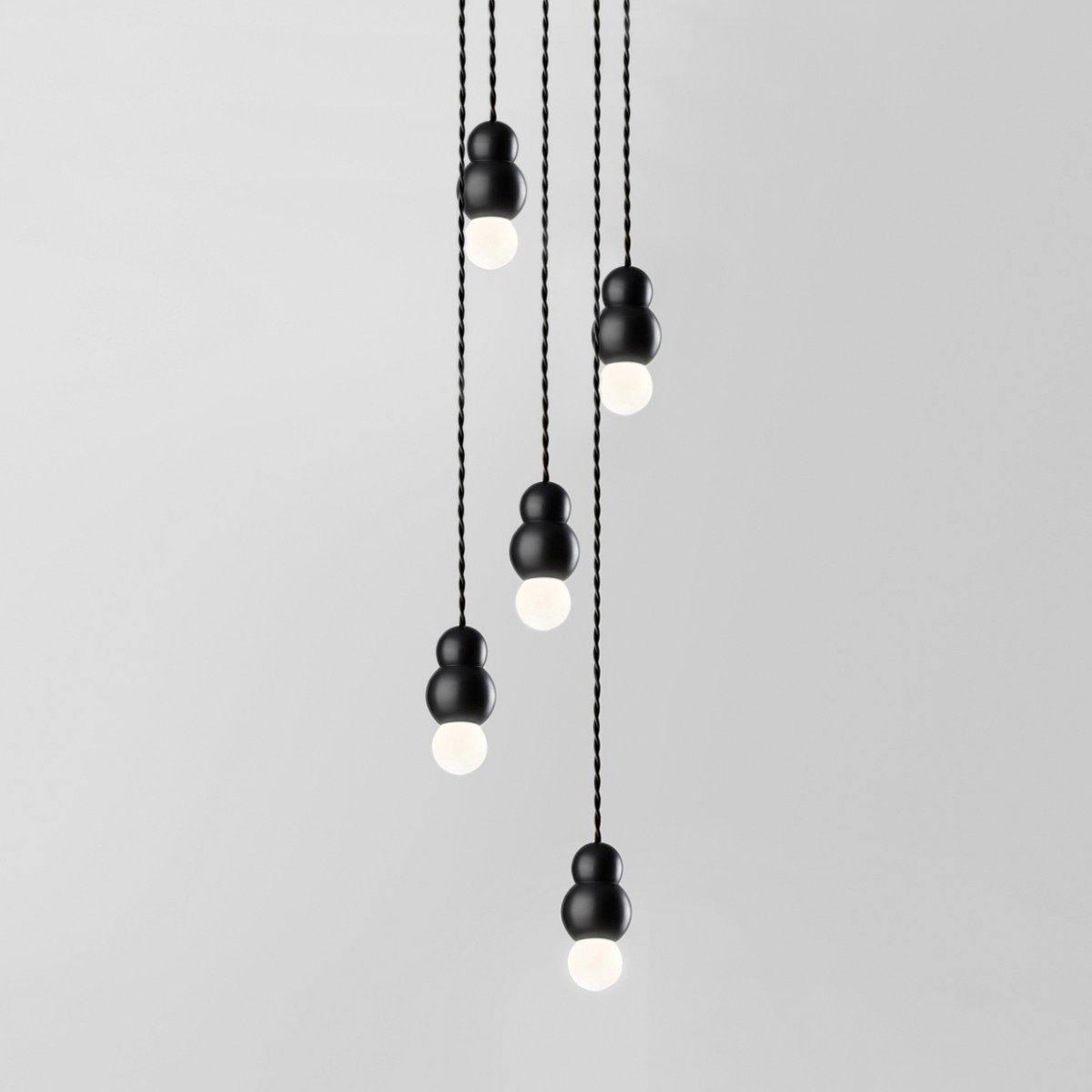 Ball Series Pendant Light 5heads ? 3.14″ x H 5.03″ / Dia 8cm x H 12.8cm / Black / Hanging Cable Pendant light