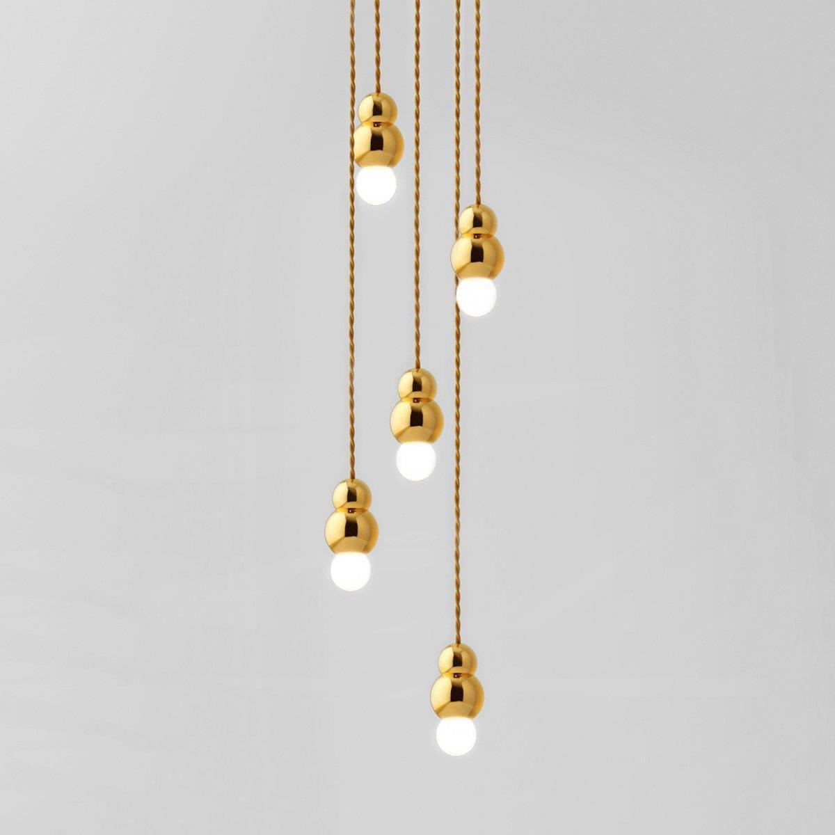 Ball Series Pendant Light 5heads ? 3.14″ x H 5.03″ / Dia 8cm x H 12.8cm / Gold / Hanging Cable Pendant light