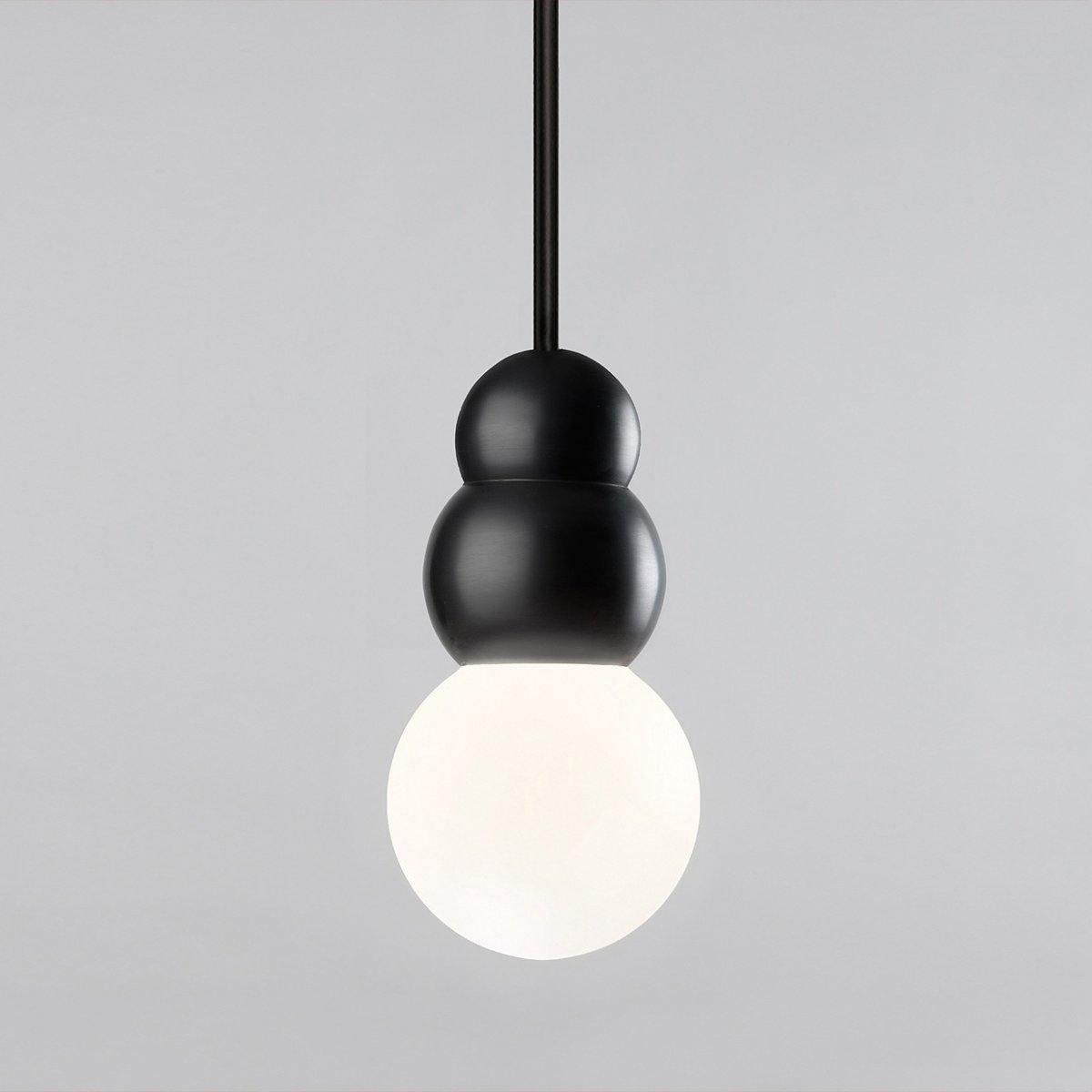 Ball Series Pendant Light ? 3.9″ x H 6.81″ / Dia 10cm x H 17.3cm / Black / Suspension Rod Pendant light