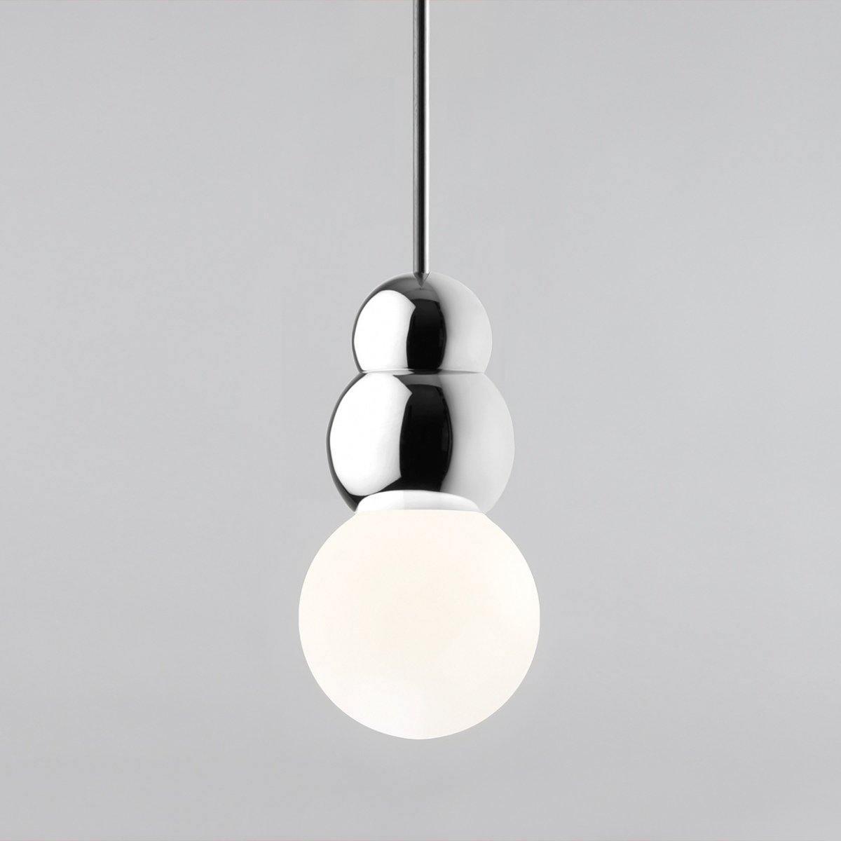 Ball Series Pendant Light ? 3.9″ x H 6.81″ / Dia 10cm x H 17.3cm / Chrome / Suspension Rod Pendant light