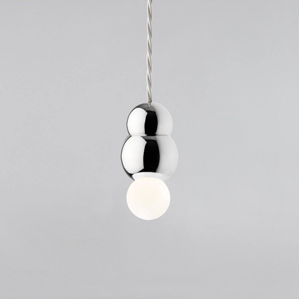 Ball Series Pendant Light ? 3.14″ x H 5.03″ / Dia 8cm x H 12.8cm / Chrome / Hanging Cable Pendant light
