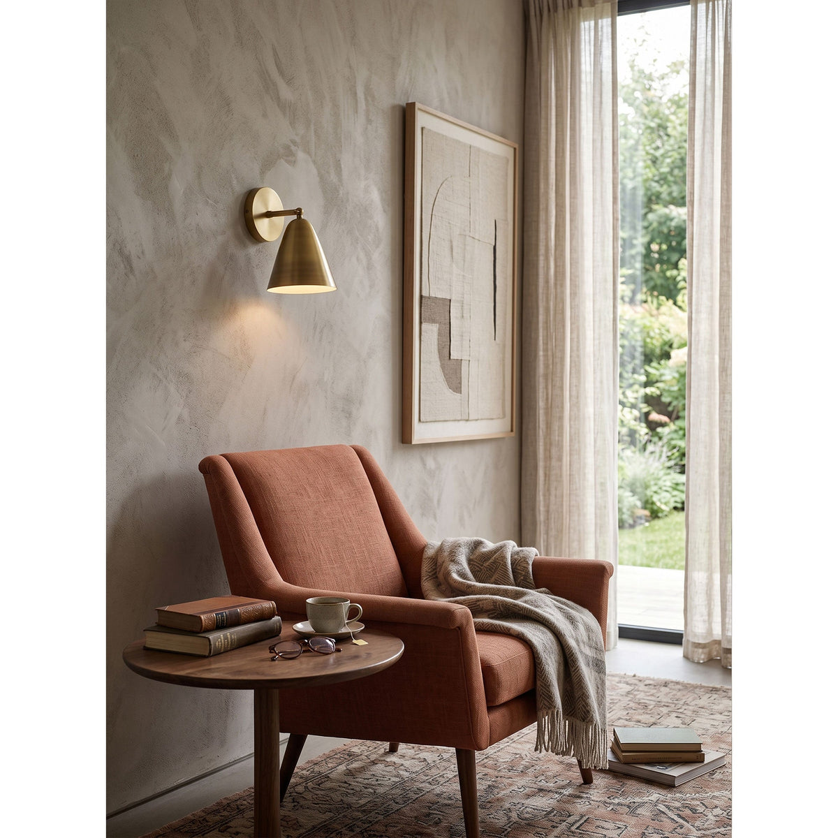 Dax Brass Wall Lamp