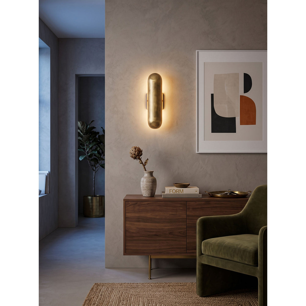 Dax Brass Wall Lamp