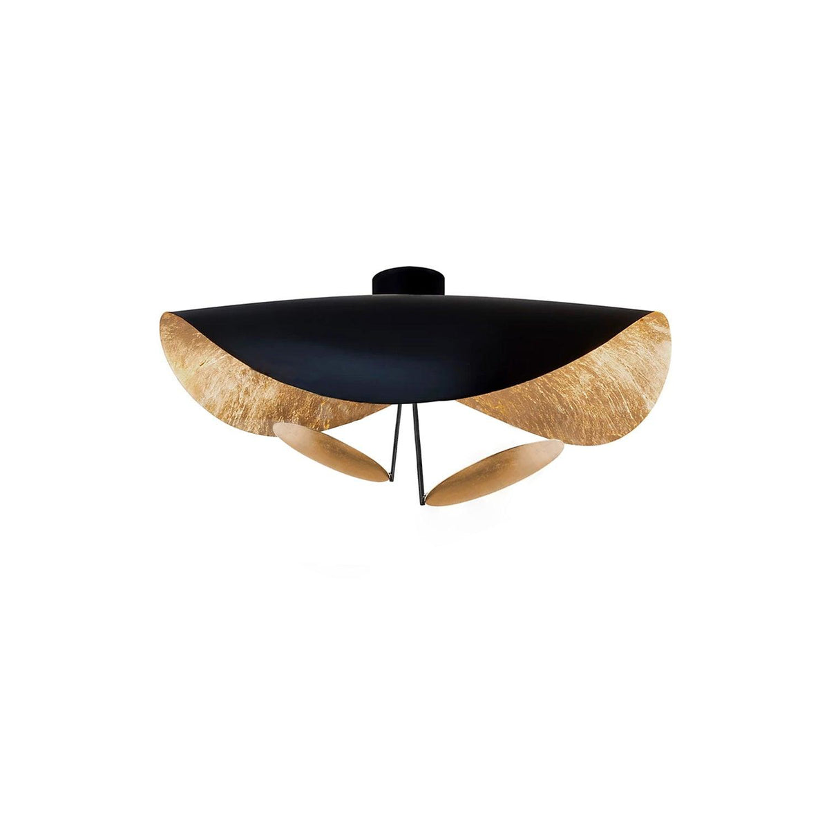 Giorgio Ceiling Light ? 31.5″ x H 15.7″ / Dia 80cm x H 40cm / Black + Gold / Warm Light Ceiling lamp