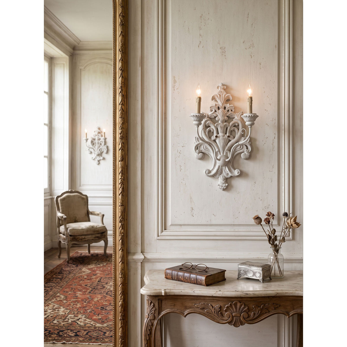 Florentine Wood Wall Lamp