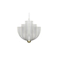Meshmatics Hanging lamp ? 17.7″ x H 17.7″ / Dia 45cm x H 45cm / Chrome Lamp Body & Gold Base / Warm Light Chandelier