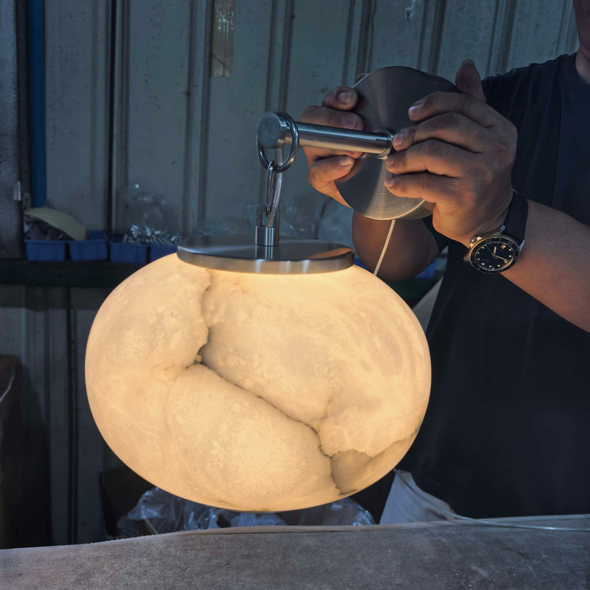 Nephele Alabaster Wall Sconce