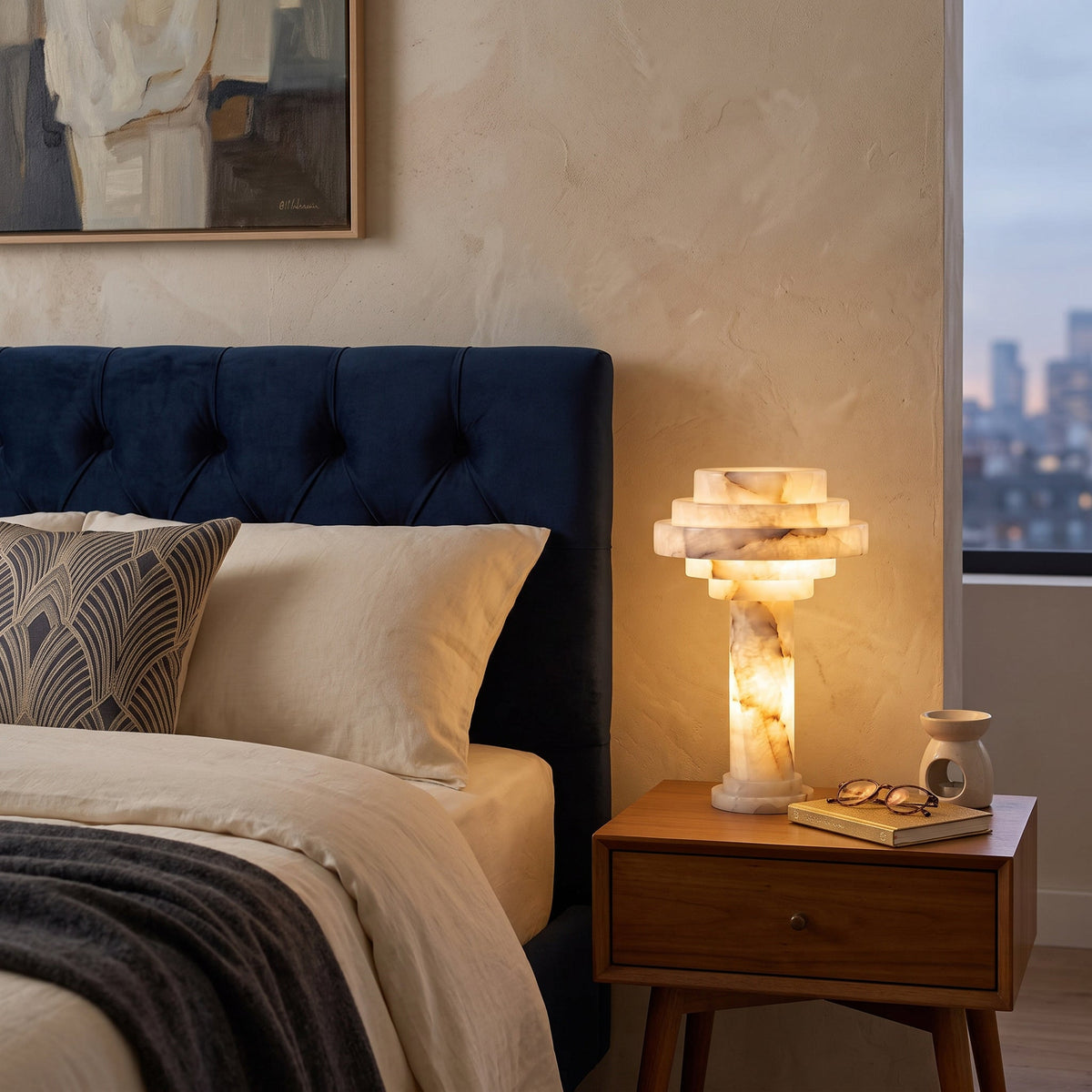 Tieralith Alabaster Table Lamp